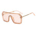 Oversize Sunglasses Fashion Style Square Sun Glasses  One Pieces Mirror Lens UV400 Women Men Brands