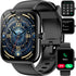 Smart Watch with Alexa Built-in‌, 1.83'' Touchscreen with Call Function, IP68 Waterproof Fitness Tracker, 100+ Sport Modes, Heart Rate & Sleep Monitor, Pedometer, iOS/Android Compatible (Black)