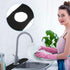 Kitchen Faucet Mat 2 Pieces Kitchen Sink Splash Guard Kitchen Sink Mats Faucet Splash Guard Faucet Splash Catcher Sink Splash Guard behind Faucet Counter Sink for Kitchen Bathroom (Black)