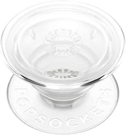 PopSockets Translucent Phone Grip with Expanding Kickstand, PopSockets for Phone, Adhesive Grip, Translucent PopGrip - Clear Glitter