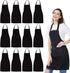 Unisex Black Apron Bulk with 2 Roomy Pockets & Machine Washable