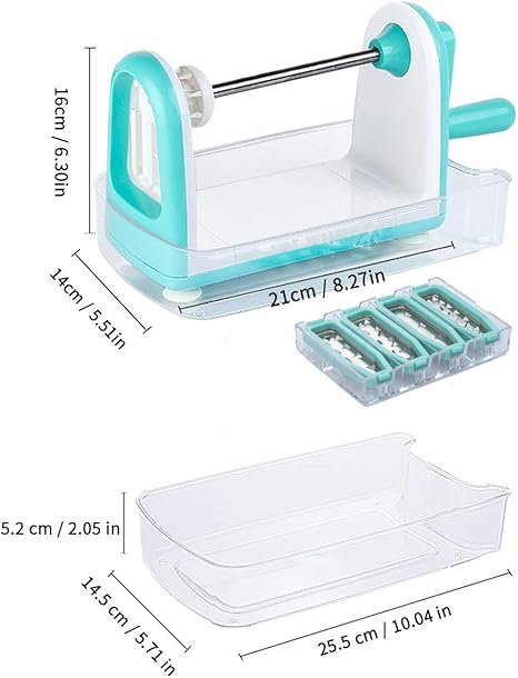 Spiralizer Vegetable Slicer - 5 Blades Vegetable Slicer for Veggie Noodles and Curly Chips