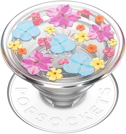 PopSockets Translucent Phone Grip with Expanding Kickstand, PopSockets for Phone, Adhesive Grip, Translucent PopGrip - Clear Glitter