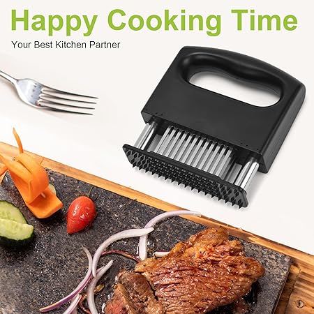 Meat Tenderizer Tool, Meat Tenderizer Stapler with 48 Stainless Steel Ultra Sharp Needle Blades