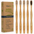 Bamboo Toothbrush Set 5-Pack - Bamboo Toothbrushes with Medium Bristles for Adults - Eco-Friendly, Biodegradable, Natural Wooden Toothbrushes