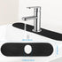 Kitchen Faucet Mat 2 Pieces Kitchen Sink Splash Guard Kitchen Sink Mats Faucet Splash Guard Faucet Splash Catcher Sink Splash Guard behind Faucet Counter Sink for Kitchen Bathroom (Black)