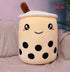 Cute Fruit Drink Plush Stuffed Soft Strawberry Milk Tea Plush Boba Tea Cup Toy Bubble Tea Pillow Cushion Kids Gift