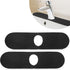 Kitchen Faucet Mat 2 Pieces Kitchen Sink Splash Guard Kitchen Sink Mats Faucet Splash Guard Faucet Splash Catcher Sink Splash Guard behind Faucet Counter Sink for Kitchen Bathroom (Black)